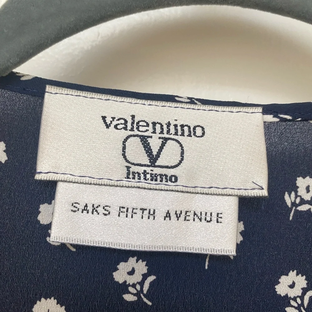Valentino Vintage Navy & White Robe Small